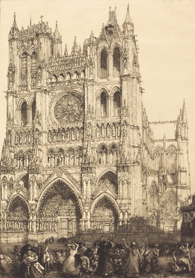 Kathedraal van Amiens - Inventarisatiedag, 1907 door Auguste Lepere