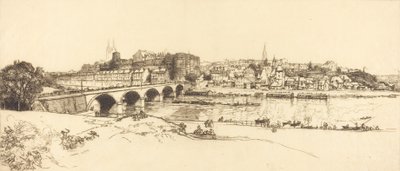 Angers - Panoramisch uitzicht door Auguste Lepere