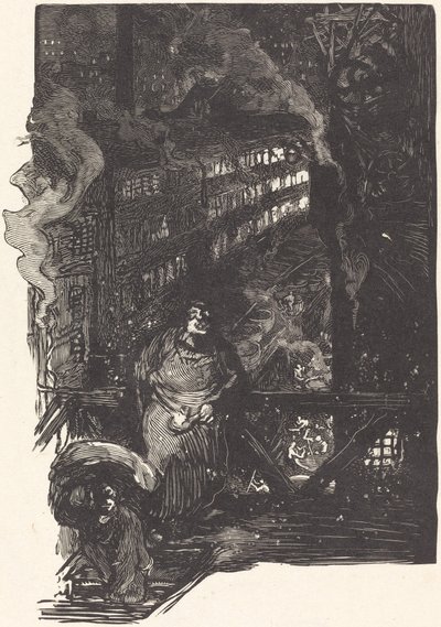 Atelier de magisserie aux Gobelins door Auguste Lepere