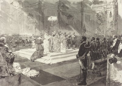 Koninklijke Doop aan het Spaanse Hof, 1882 door Auguste Lepere