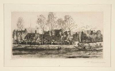 Oevers van de Somme bij Amiens door Auguste Lepere