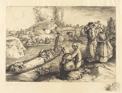 Begrafenis in het Vendeense Moeras door Auguste Lepere
