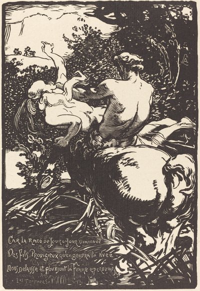 Centaur door Auguste Lepere
