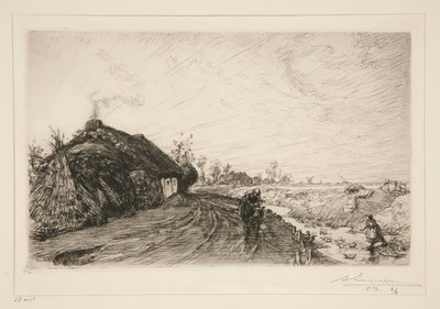 Pad langs het moeras van de Vendée (Saint-Jean-de-Monts) door Auguste Lepere