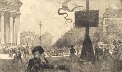 Hoek van de Rue Royale, 1890 door Auguste Lepere