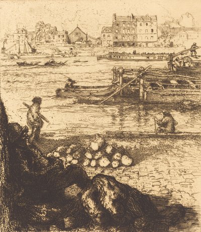 Dokwerker, Pier bij La Gare, 1894 door Auguste Lepere