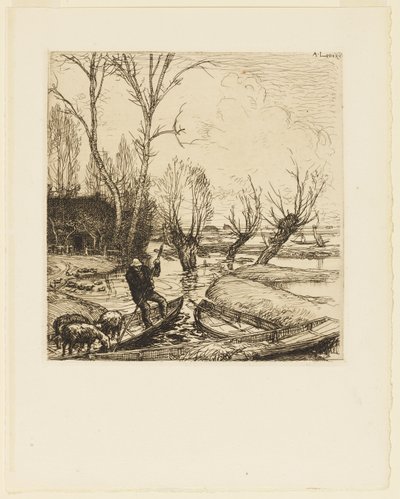 In het Overstroomde Moeras - De Herder door Auguste Lepere