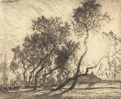 De Boerderij bij de Hollandse populieren, 1914 door Auguste Lepere