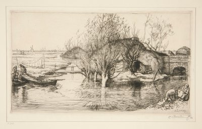 De overstroomde hut (Vendée) door Auguste Lepere