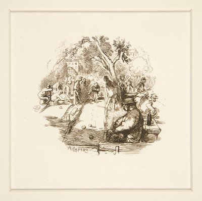 Lawn Bowlen door Auguste Lepere