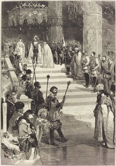 De kroning van keizer Alexander III van Rusland (27 mei) door Auguste Lepere