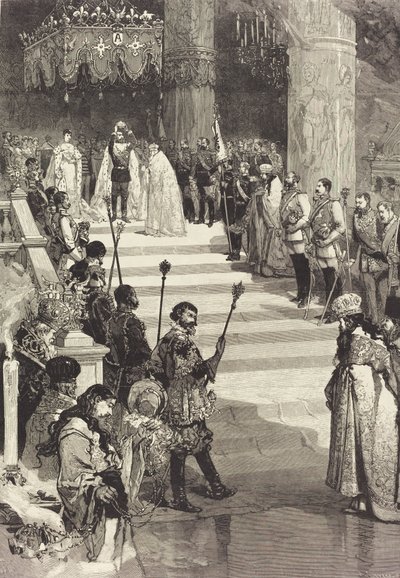 De kroning van keizer Alexander III van Rusland 27 mei, 1883 door Auguste Lepere