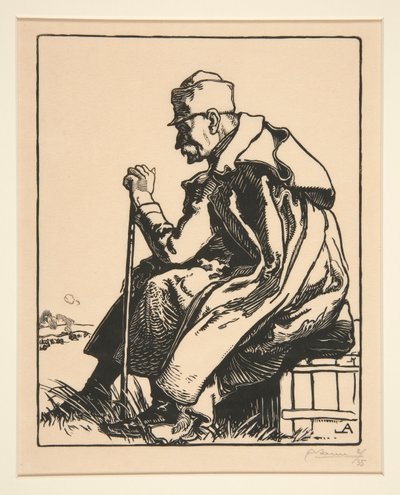 De koning van Servië, uit La Guerre de 1914, eerste serie, nr. 4 door Auguste Lepere