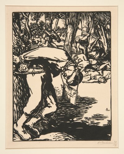 De Scherpschutters, uit La Guerre de 1914, eerste serie, nr. 11 door Auguste Lepere