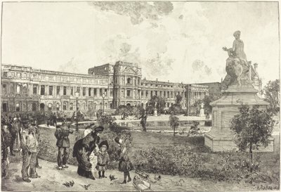 De Ruïnes van het Palais des Tuilleries voor hun Sloop door Auguste Lepere