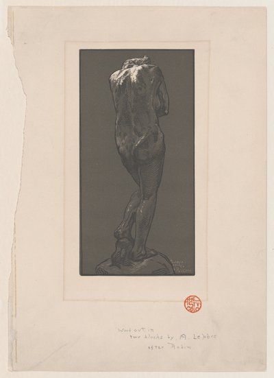 Naakt standbeeld, gezien van achteren, ca. 1902 door Auguste Lepere