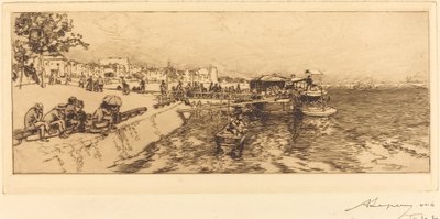 Pier van Bercy (Embarcadere, quai de Bercy) door Auguste Lepere