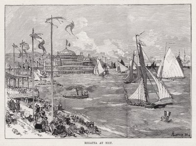 Regatta in Nice door Auguste Lepere