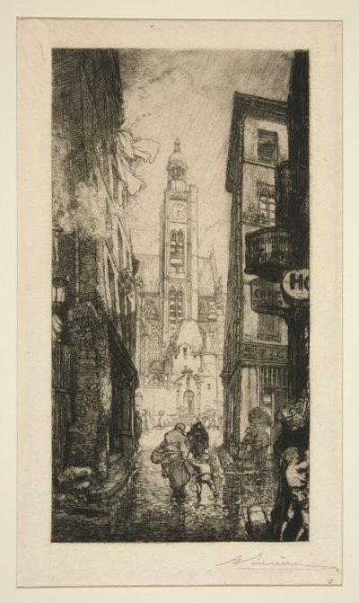 Rue de la Montagne Sainte-Geneviève, Parijs door Auguste Lepere