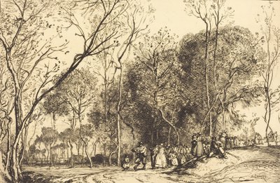 Zomer in Saint-Martin, de Voorbijgaande Bruiloft door Auguste Lepere
