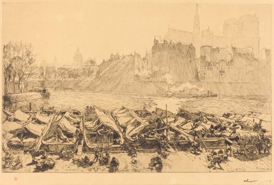 De grote appelmarkt door Auguste Lepere