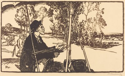De Landschapskunstenaar (Le paysagiste) door Auguste Lepere