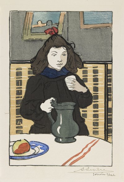Jong meisje met een kruik, 1890 door Auguste Louis Lepère