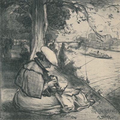 Île des Cygnes door Auguste Louis Lepère