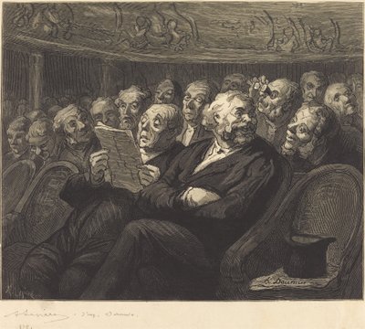 De Orkeststoelen door Auguste Lepère after Honoré Daumier
