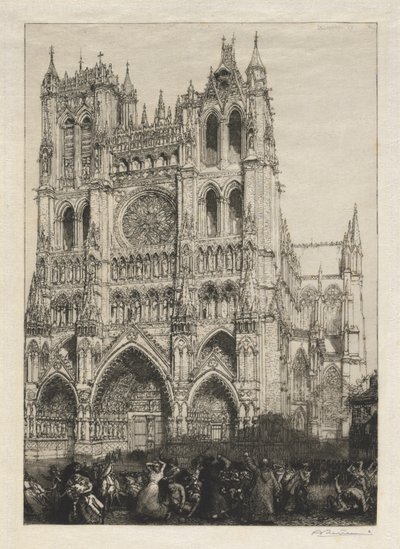 Kathedraal van Amiens, inventarisatiedag door Auguste Louis Lepère