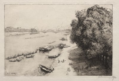 De Seine bij Pont Nationale door Auguste Louis Lepère