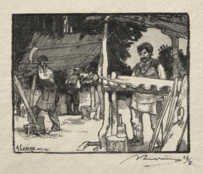De Lattenmaker door Auguste Louis Lepère
