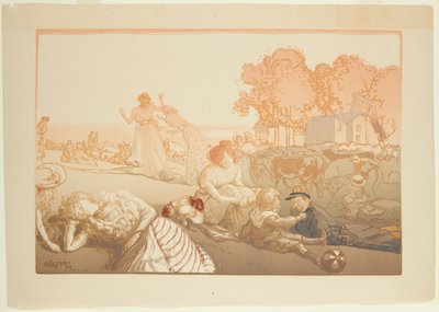 Moderne bucolica door Auguste Louis Lepère