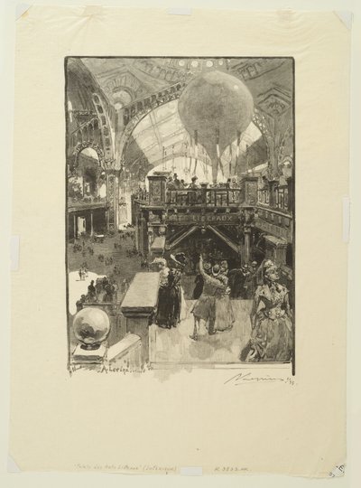 Paleis van de vrije kunsten: interieur door Auguste Louis Lepère