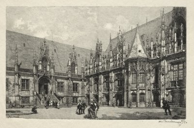 Rouen Illustré: Het Justitiepaleis door Auguste Louis Lepère