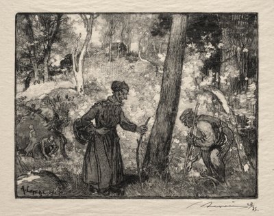 Bij Rocher Bernard door Auguste Louis Lepère