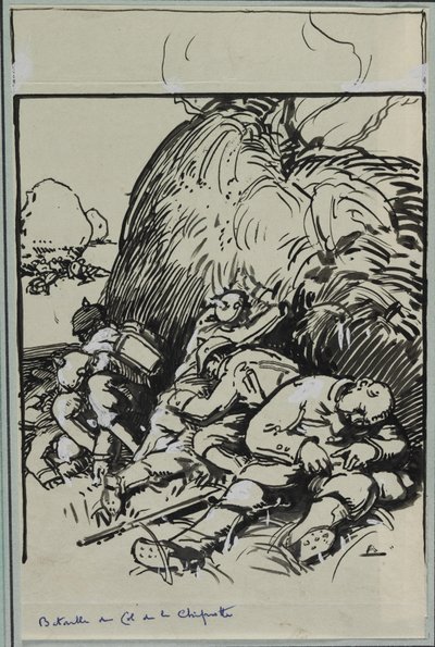 Slag bij de Col de la Chiprotte door Auguste Louis Lepère