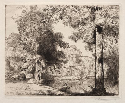 Bords de la Vie door Auguste Louis Lepère
