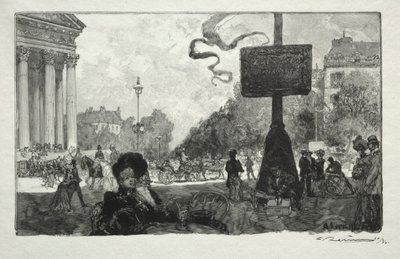 Hoek van de Rue Royale door Auguste Louis Lepère