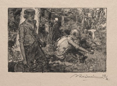 Cueillette du muguet door Auguste Louis Lepère
