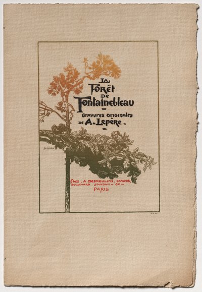 Fontainebleau Bos: Advertentie voor Fontainebleau Bos La Forêt de Fontainebleau door Auguste Louis Lepère