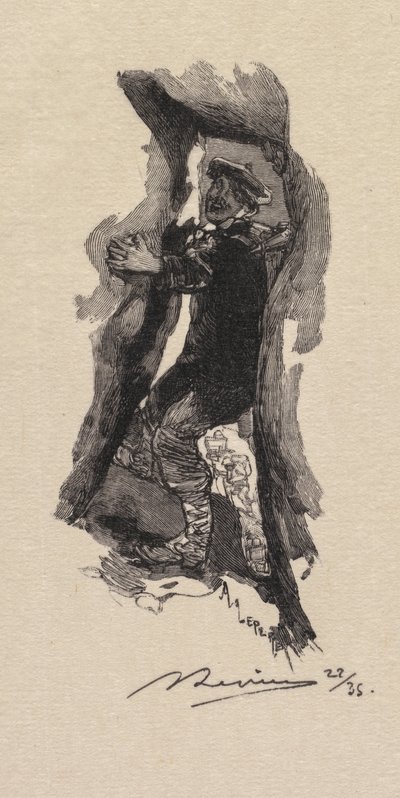 Fontainebleau bos: Pas van de zeven grotten La Forêt de Fontainebleau..., 1890 door Auguste Louis Lepère