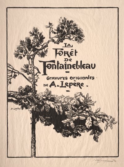 Fontainebleau: Frontispice
 door Auguste Louis Lepère