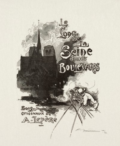 Frontispice: Langs de Seine en de Boulevards door Auguste Louis Lepère