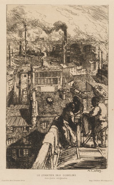 Gazette des Beaux-Arts: Le Quartier des Gobelins door Auguste Louis Lepère