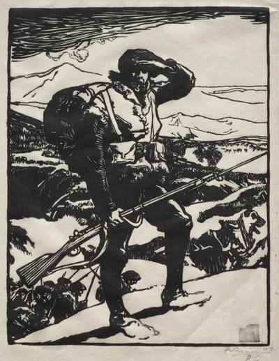 Histoire de la Guerre: Chaseur Alpin door Auguste Louis Lepère