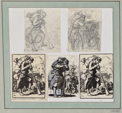 De terugtocht na Charleroi door Auguste Louis Lepère