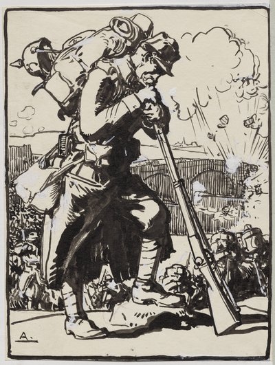 De terugtocht na Charleroi door Auguste Louis Lepère