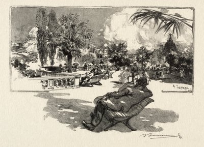 La Terrasse des Arts Libéraux door Auguste Louis Lepère