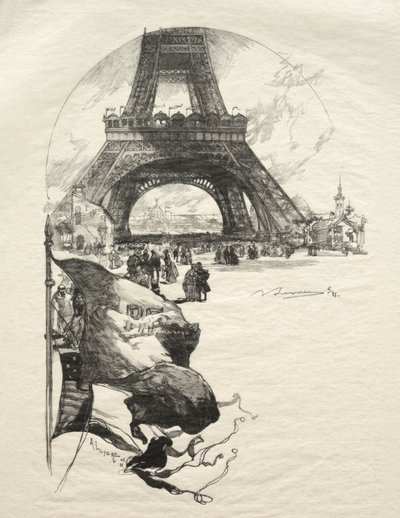 De Eiffeltoren door Auguste Louis Lepère